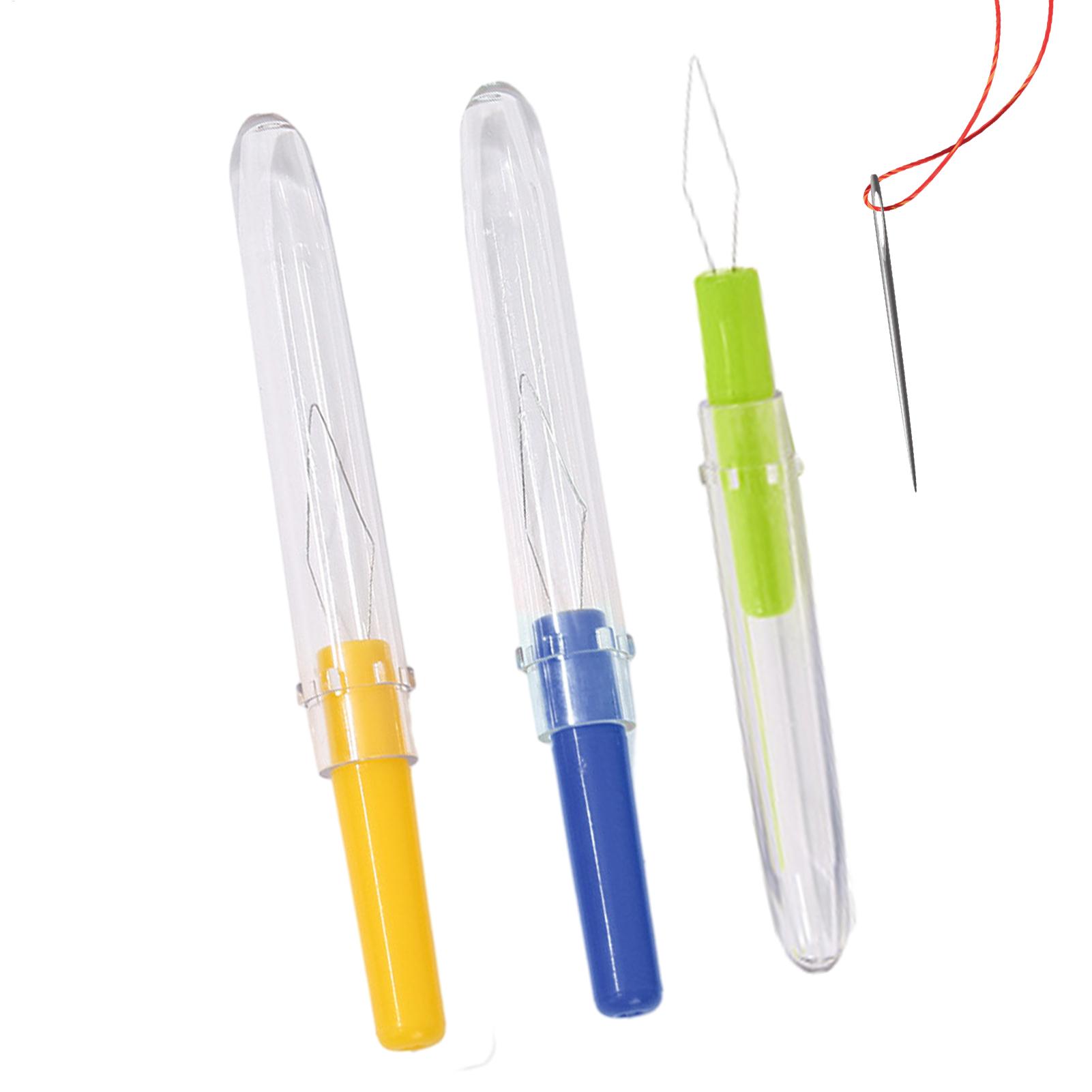 Needle Threader Tool - 커버가 있는 3개입 바늘 꿰는 도구,