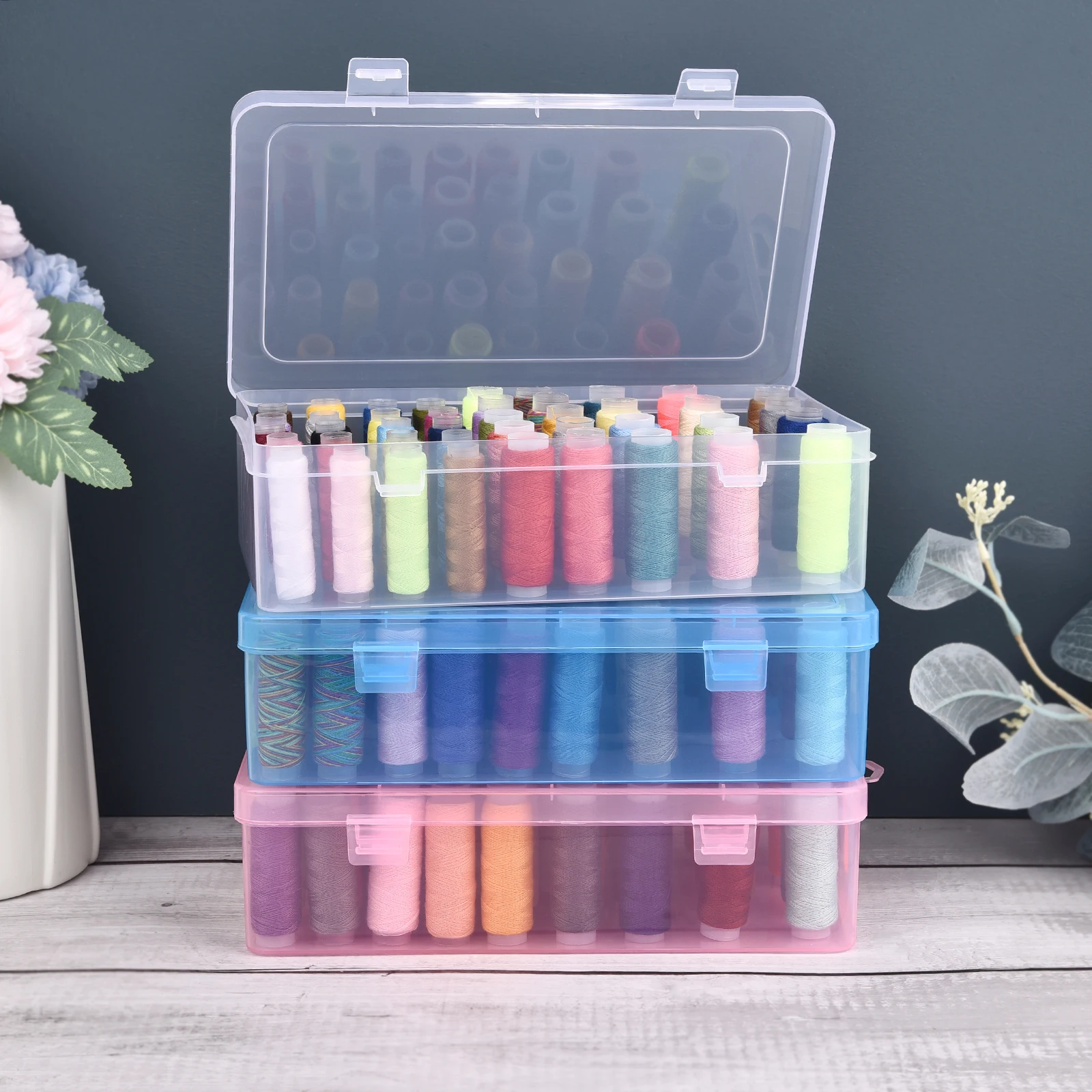 Bobbin Organizer Box - 새로운 24 그리드 스풀 주최자/42 축