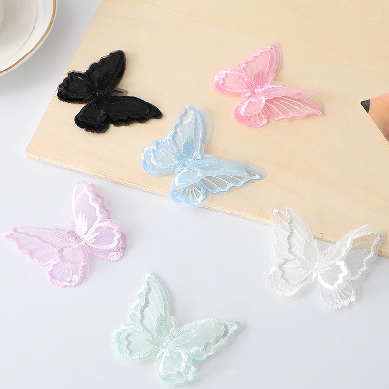 Sewing Tas - 10pcs 나비 패치 3D 레이스 패브릭