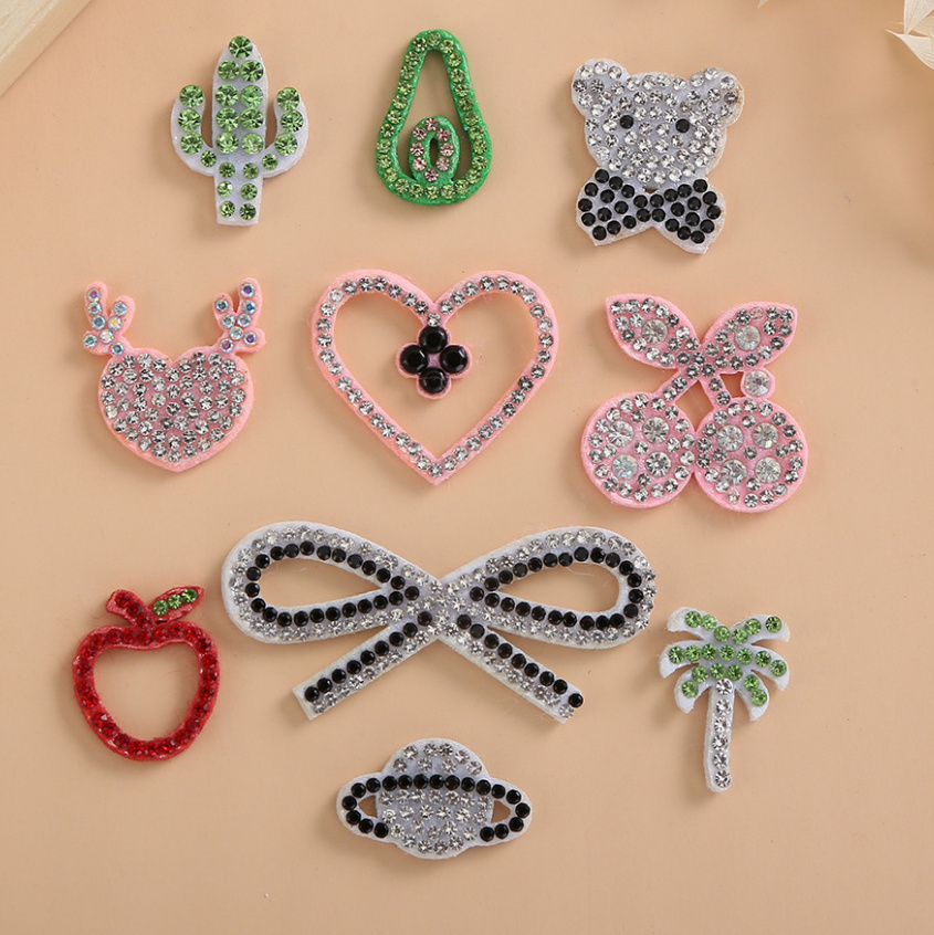 Sewing Id - 10개 트리 보우 베어 플래닛 글루