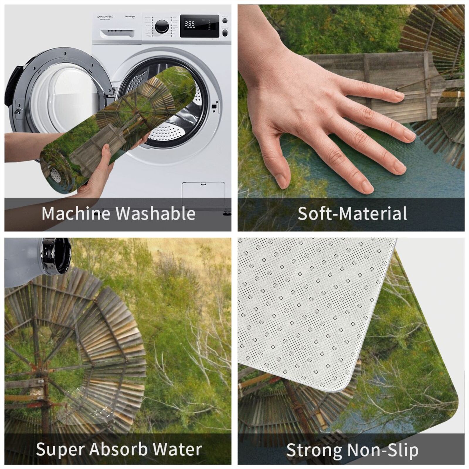 나무 풍차 카펫 매트 러그 쿠션 나무 풍차 풍차 역사적 - Century Textile & Sewing Supply Saskatoon Sk 리뷰 및 가격