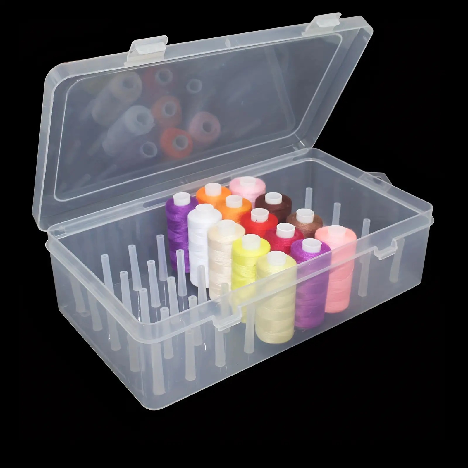 투명 플라스틱 재봉실 보관함 42칸 공예 스풀 홀더 자 - Bobbin Organizer Box 리뷰 및 가격