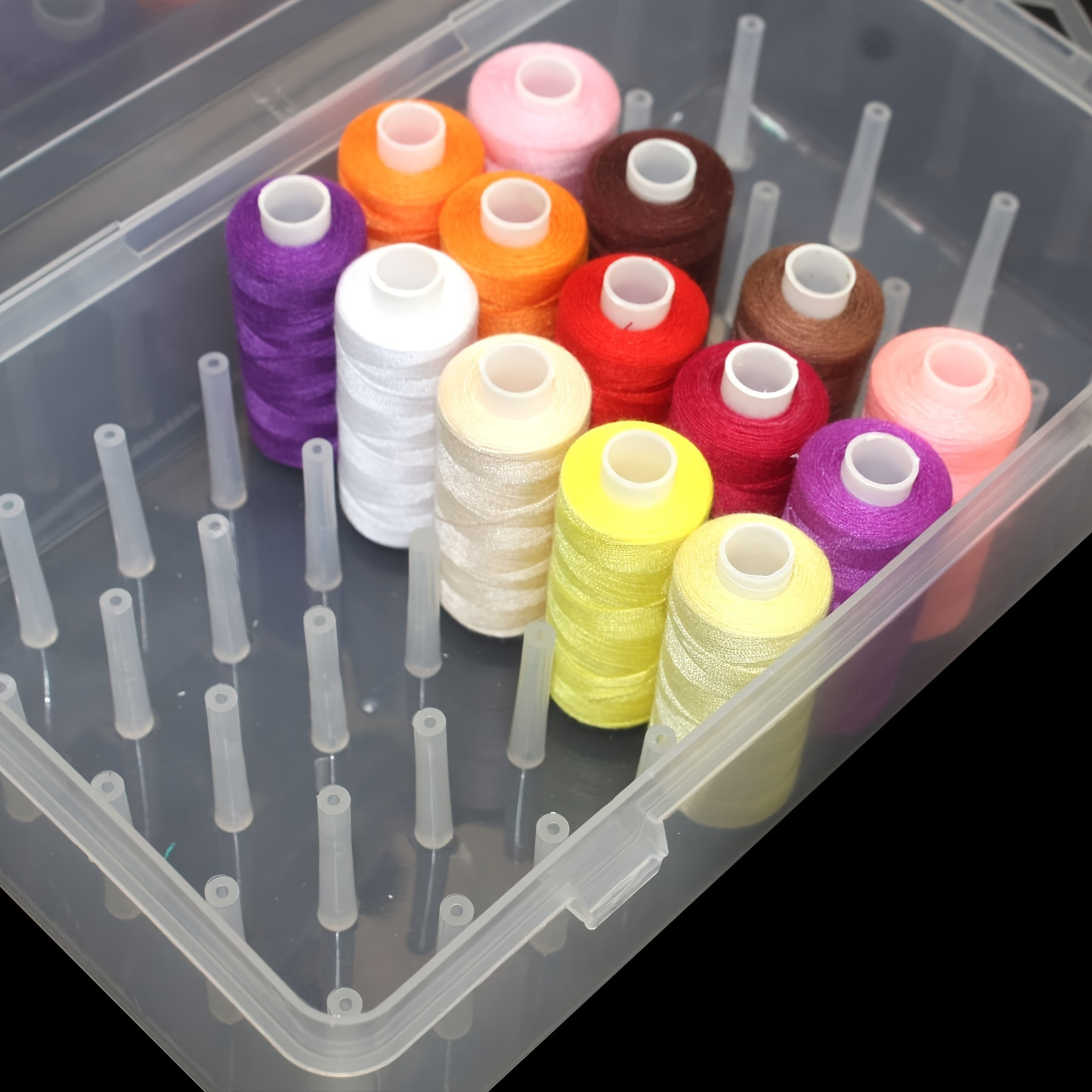투명 플라스틱 재봉실 보관함 42칸 공예 스풀 홀더 자 - Bobbin Organizer Box 리뷰 및 가격