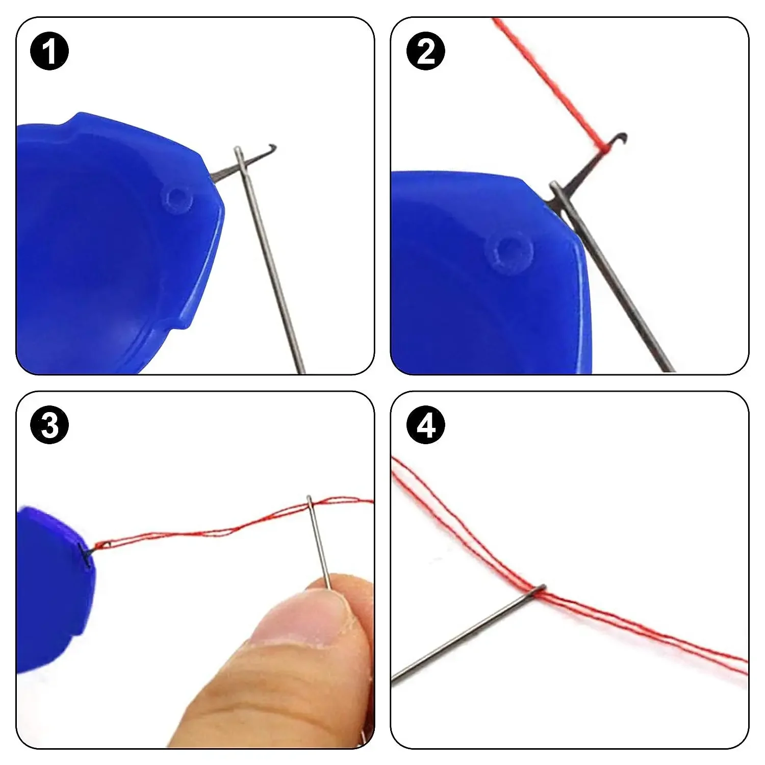 6개입 바늘통입기 세트, 바늘용 와이어 루프가 있는 플 - Needle Threader Tool 리뷰 및 가격