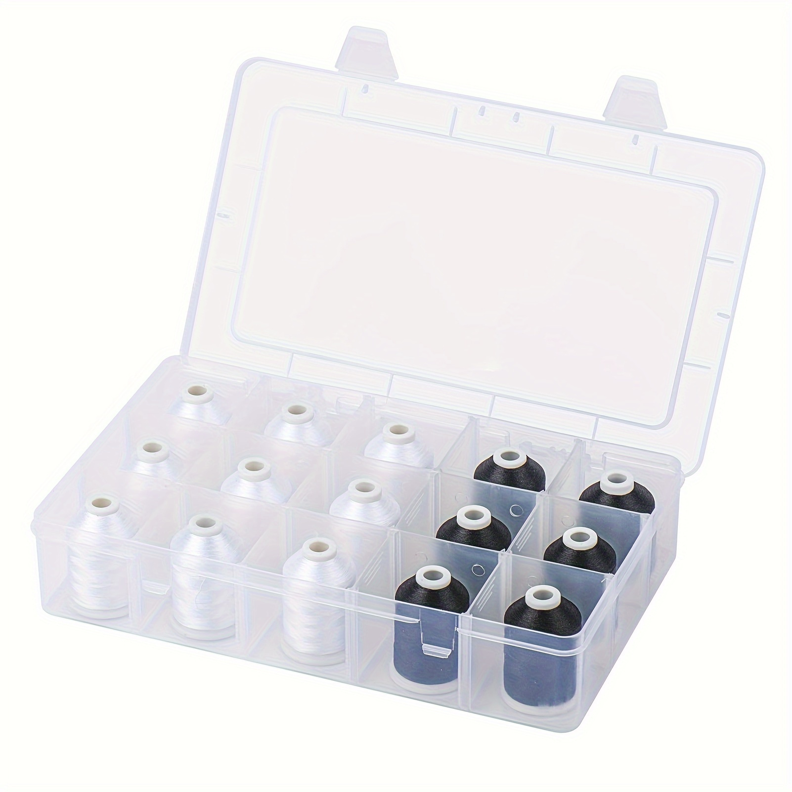 휴대용 15칸 재봉실 보관함 - 보빈, 실 및 공예 용 - Bobbin Organizer Box 리뷰 및 가격