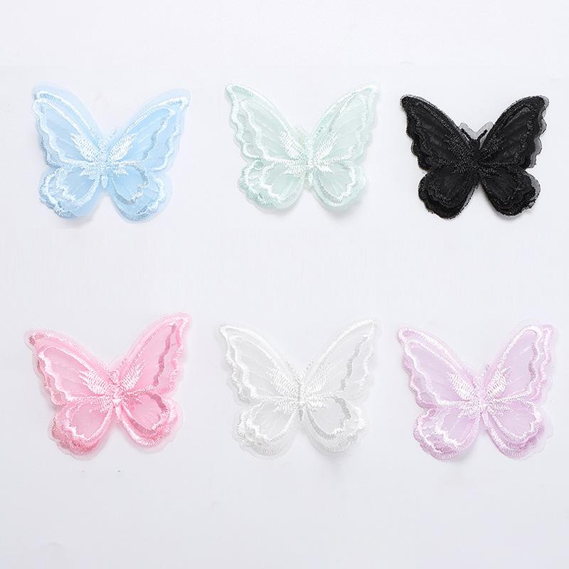 10pcs 나비 패치 3D 레이스 패브릭 자수 머리 장 - Sewing Tas 리뷰 및 가격