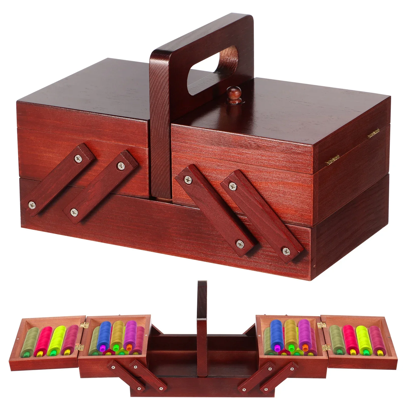 확장형 재봉실 보관함 나무 빈티지 보빈 빈 재봉실 릴  - Bobbin Organizer Box 리뷰 및 가격