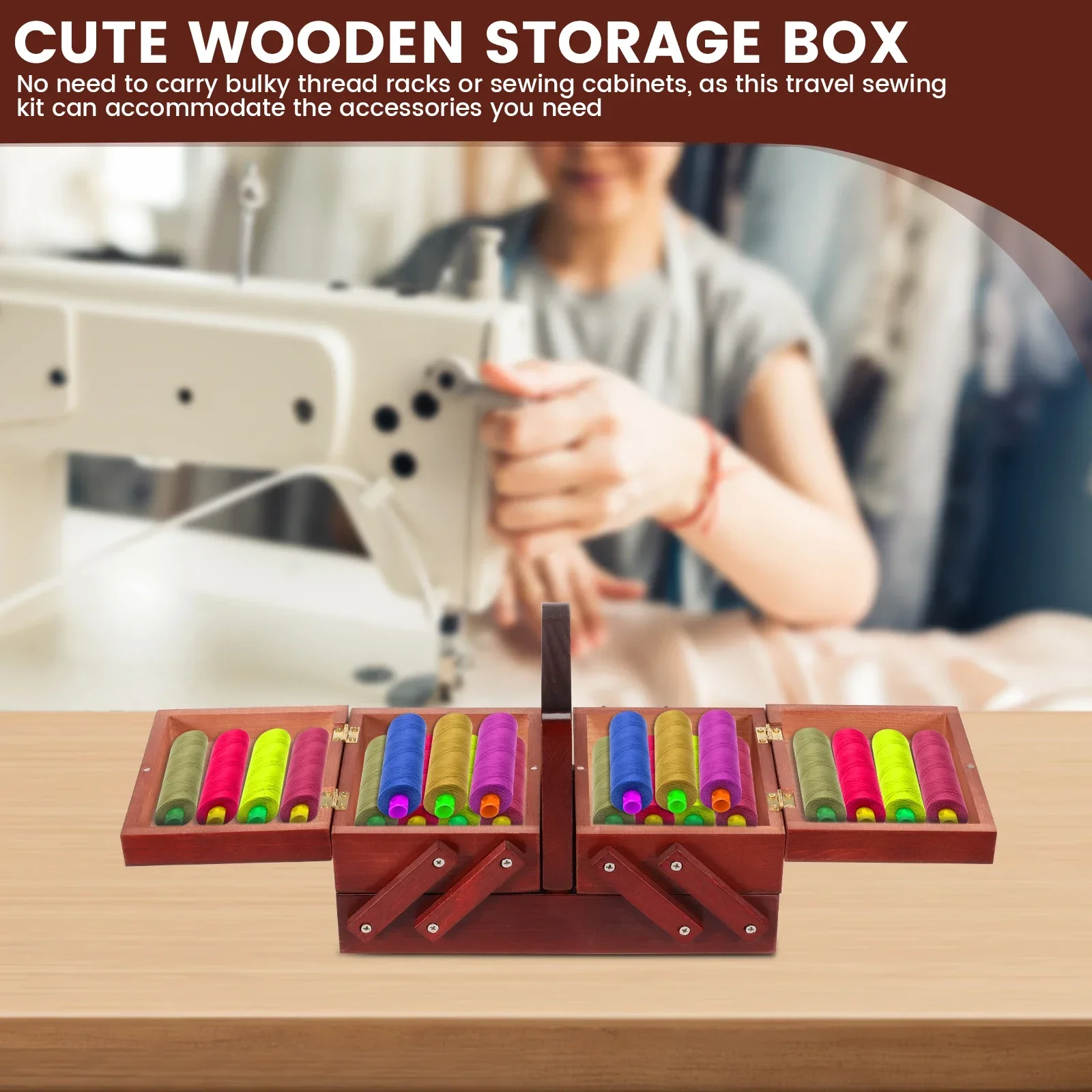 확장형 재봉실 보관함 나무 빈티지 보빈 빈 재봉실 릴  - Bobbin Organizer Box 리뷰 및 가격